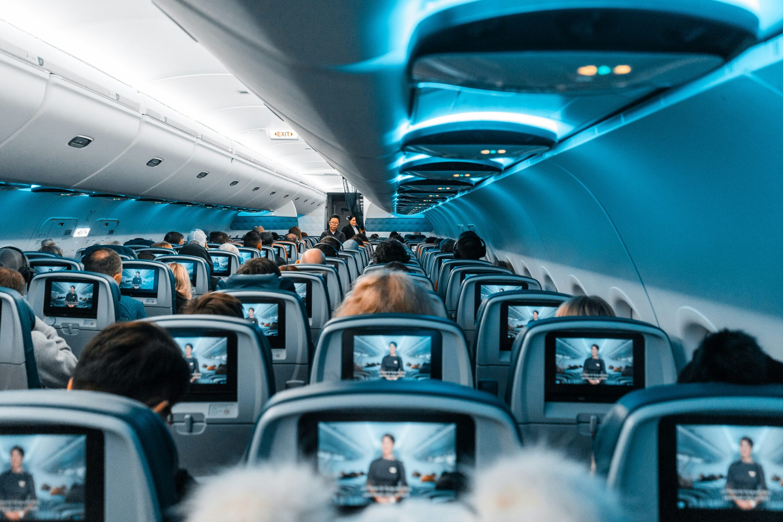 View from inside a plane